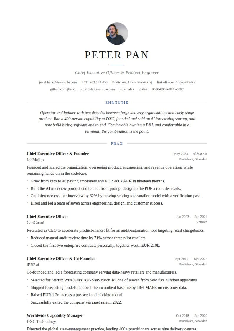 Elegant resume template