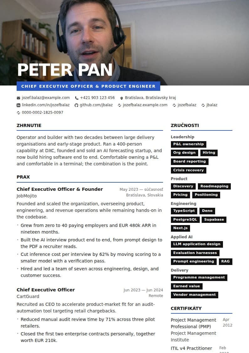 Bold resume template
